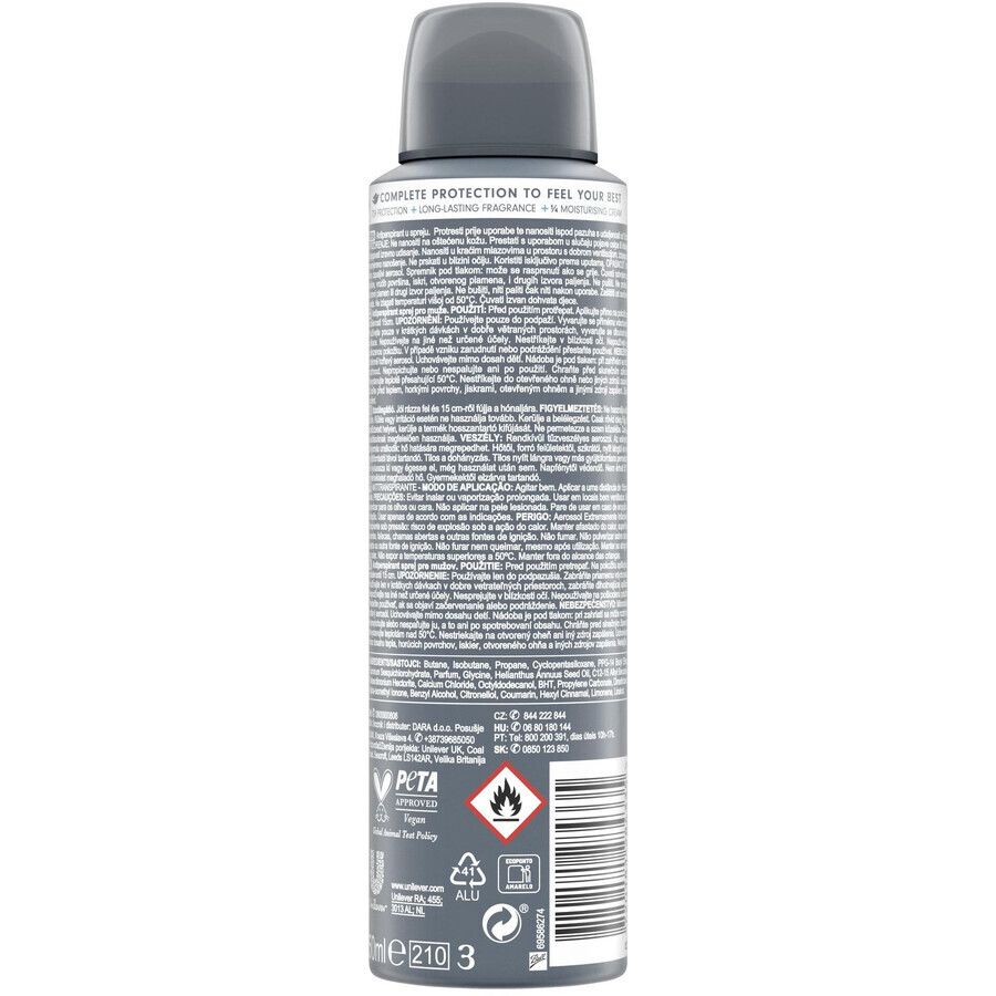 Dove Men+Care Antitraspirante Advanced Clean Comfort Spray 150 ml