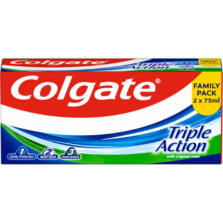 Colgate Pasta Dentífrica Triple Acción 2 x 75 ml