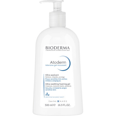 Bioderma Atoderm Gel douche moussant intensif pour les peaux très sèches et atopiques 500 ml