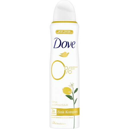 Dove 0% ALU Deodorante Spray Agrumi e Pesca 150 ml