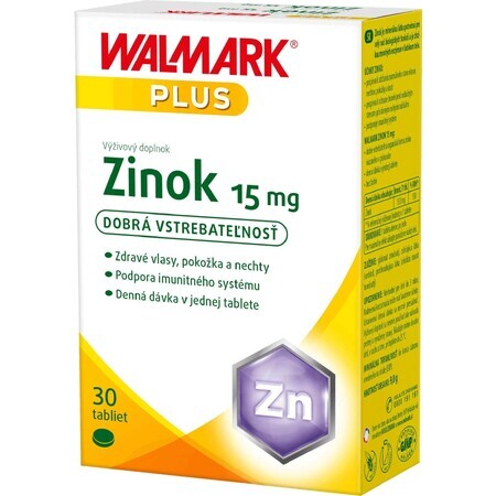 Walmark Zinc 15mg, 30 comprimés