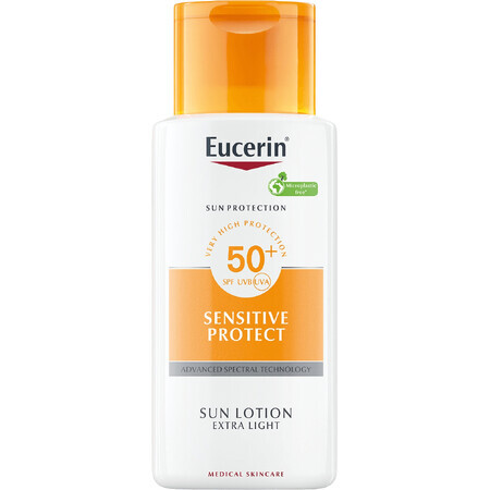 Eucerin SUN Loțiune de corp foarte ușoară SENSITIVE PROTECT SPF 50+, 150 ml