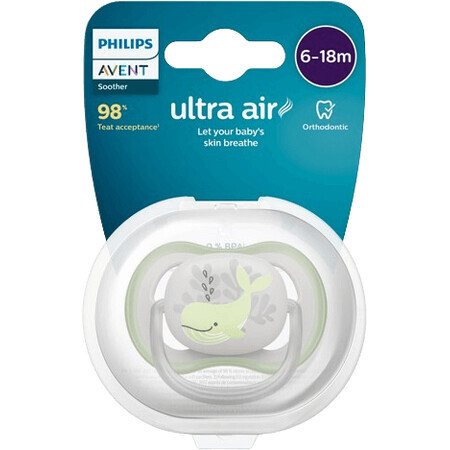 Philips Avent Ultra suzetă cu aer 6-18m balenă