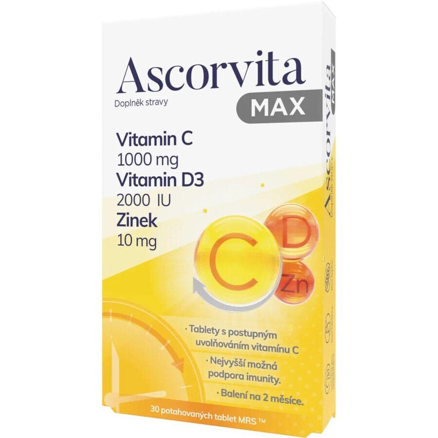 Ascorvita Max 30 comprimidos