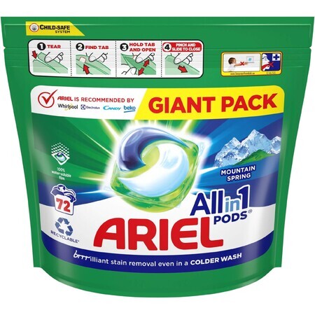 Capsules Ariel Mountain Spring 72 pcs