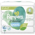 Pampers Harmonie Aqua Lingettes humides sans plastique 4 x 48 pcs