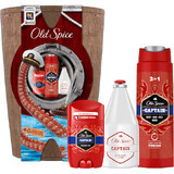 Old Spice en un barril de madera - desodorante sólido + gel de ducha + aftershave