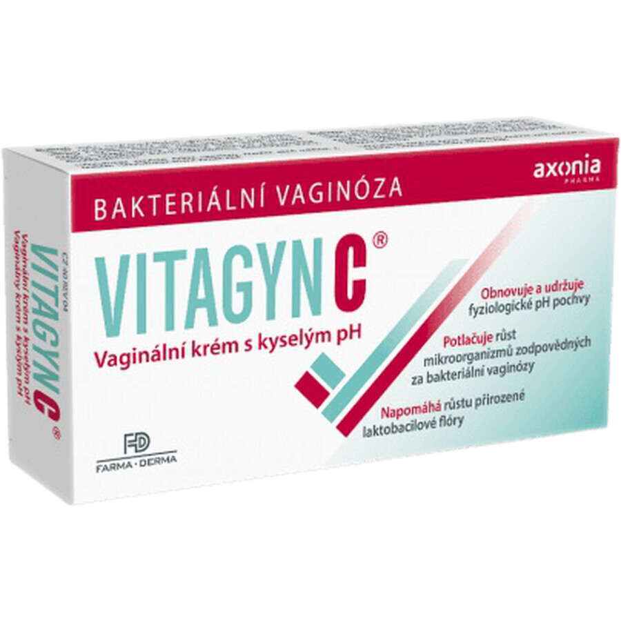 Vitagyn C Cremă vaginală cu pH acid 30 g