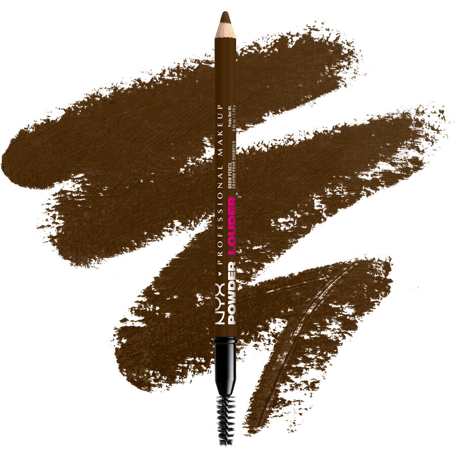 NYX Professional Makeup Powder Louder Brow Pencil Creion pentru sprâncene, Espresso