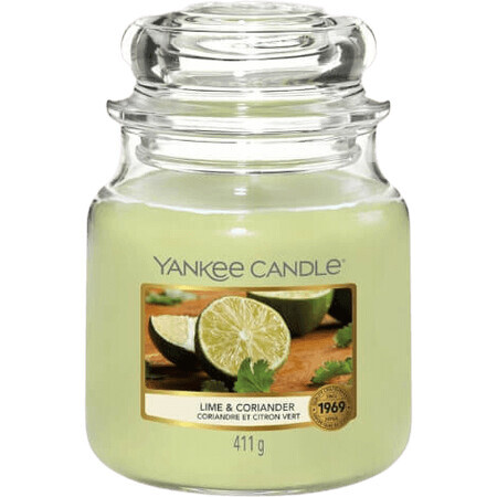 Yankee Candle Lumânare aromatică Classic Medium Lime & Coriander 411 g