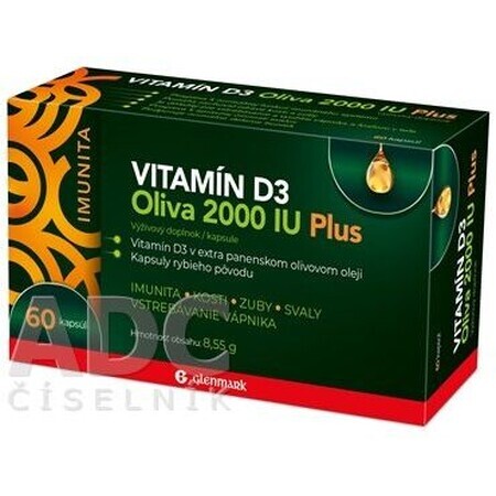 Glenmark VITAMIN D3 Olive 2000 UI Plus 60 capsule