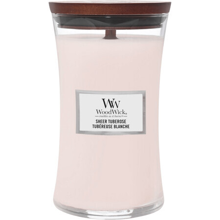 Lumânare parfumată Woodwick mare, Sheer tuberose 609 g