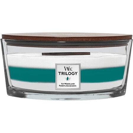 Woodwick Trilogy lumânare parfumată pentru bărci, Icy woodland 454 g