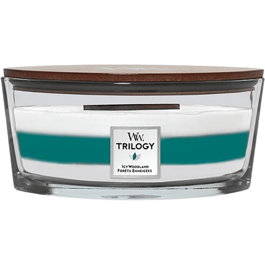 Woodwick Trilogy lumânare parfumată pentru bărci, Icy woodland 454 g