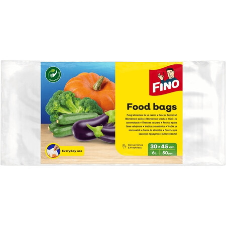 Fino Pungi pentru alimente pungi microtene 30×45 cm 50 buc