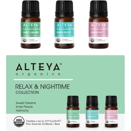 Alteya Set de uleiuri esențiale "night relax" Alteya Organics 3 x 5 ml