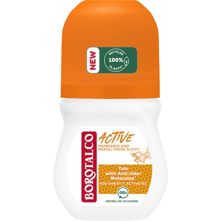 Borotalco Active Mandarin and Neroli Fresh, Deodorant antiperspirant roll-on Unisex 50 ml