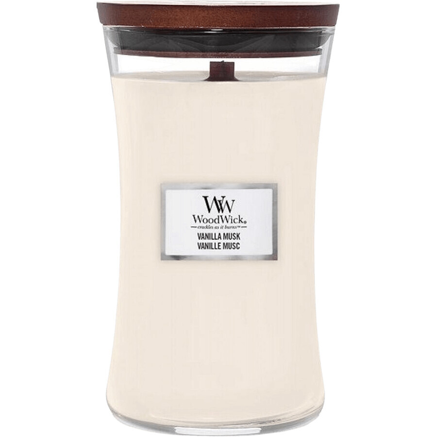 Lumânare parfumată Woodwick mare, Vanilie mosc 609 g