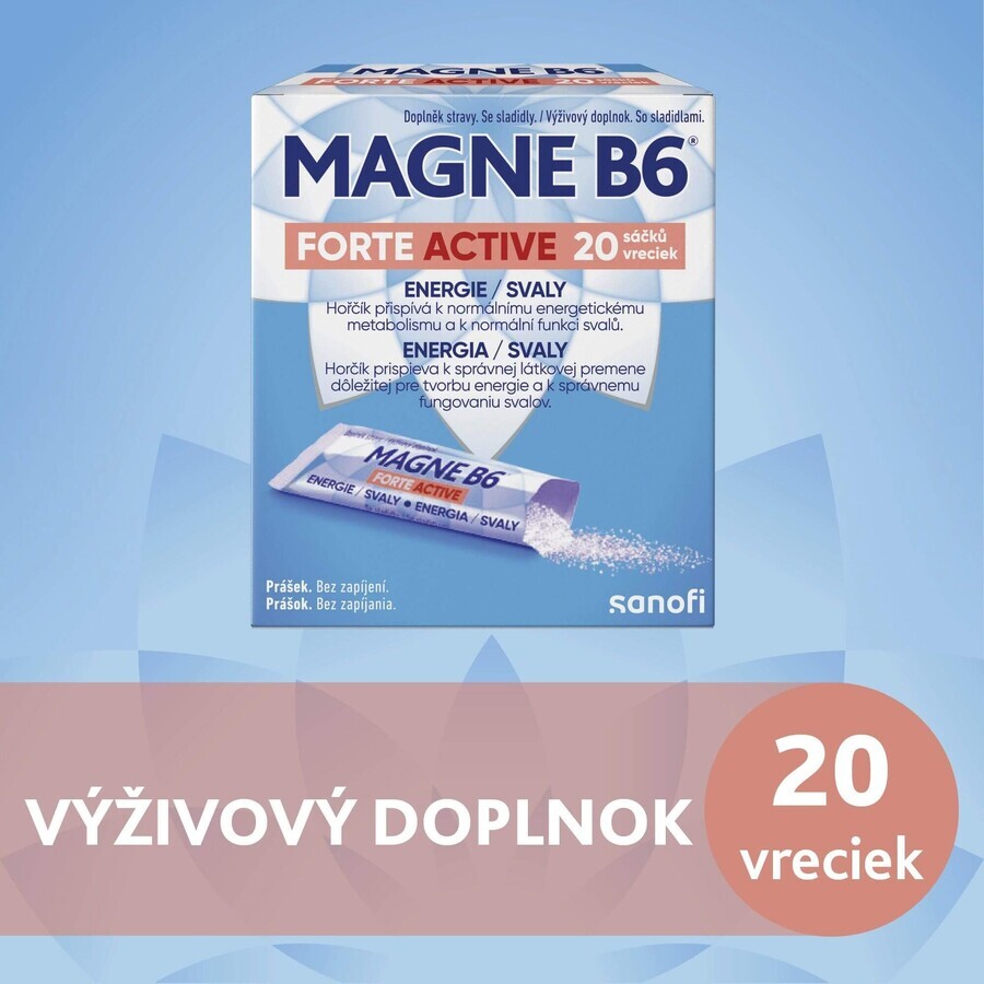 Magne B6 Forte Active 20 pliculețe