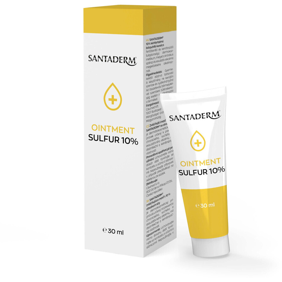 Santaderm Sulfur 10% unguent emolient cu sulf 30 ml