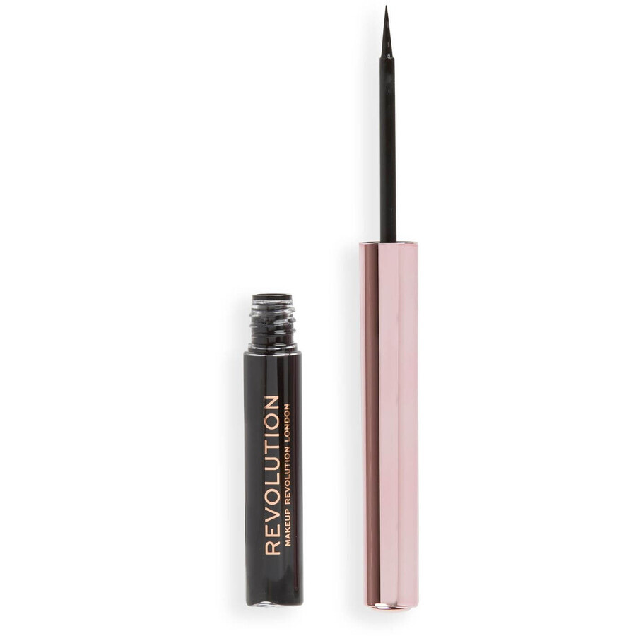 Revolution Super Flick Liquid Eyeliner Eyeliner negru 2.4 ml