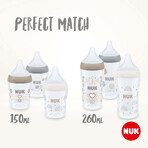 Frasco Nuk Perfect Match con control de temperatura, gris 150 ml