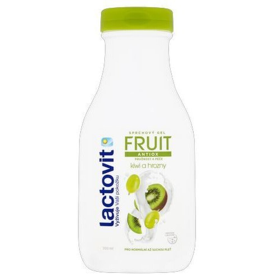 Lactovit Gel Douche Fruit Antiox kiwi et raisin - élasticité 500 ml