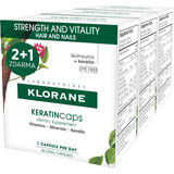 Klorane KERATINcaps Putere și vitalitate, păr și unghii 3 x 30 capsule moi