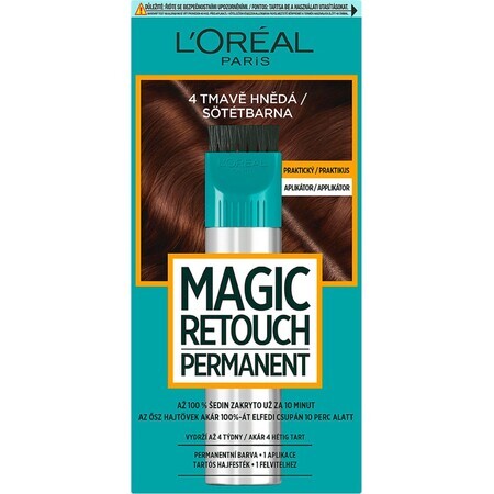 L'Oréal Paris Magic Retouch permanent 4 brun foncé, 27+18 ml