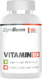 GymBeam Vitamina D3 2000 UI, fără aromă, 240 capsule moi