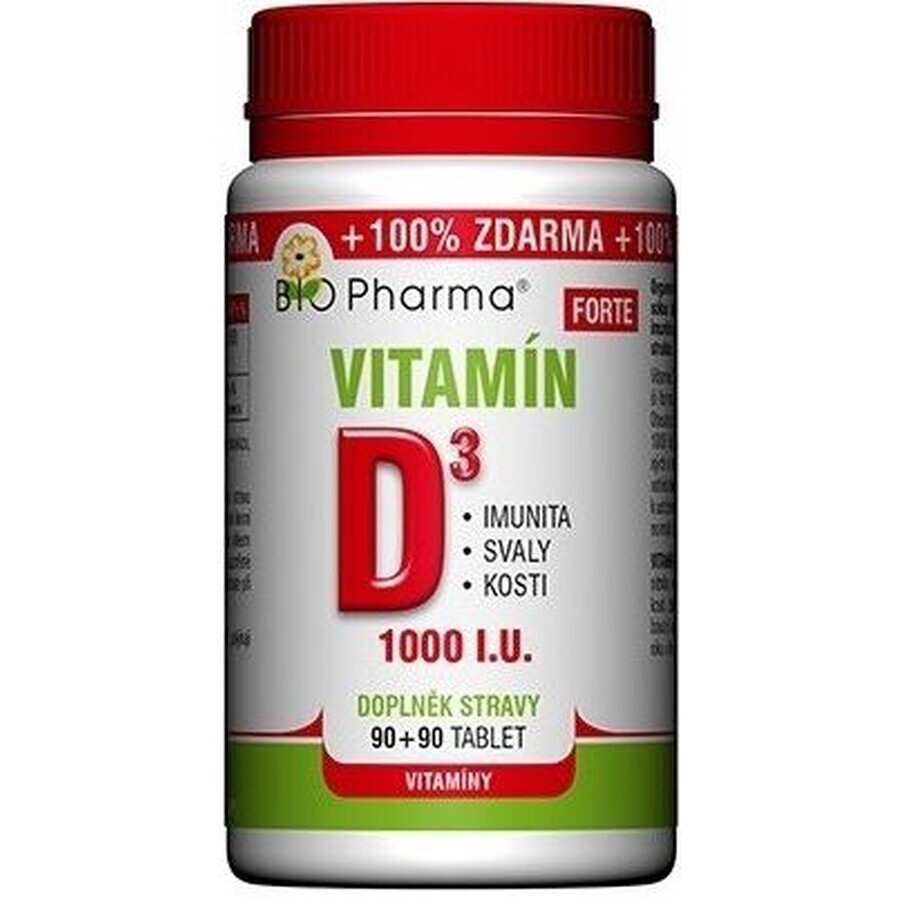 Bio Pharma Vitamin D3 FORTE 180 tablets