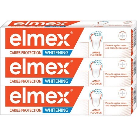 Elmex Caries Protection Pastă de dinți de albire 3 x 75 ml