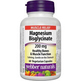 Webber Naturals Bisglicinato de magnesio 200 mg, 60 cápsulas