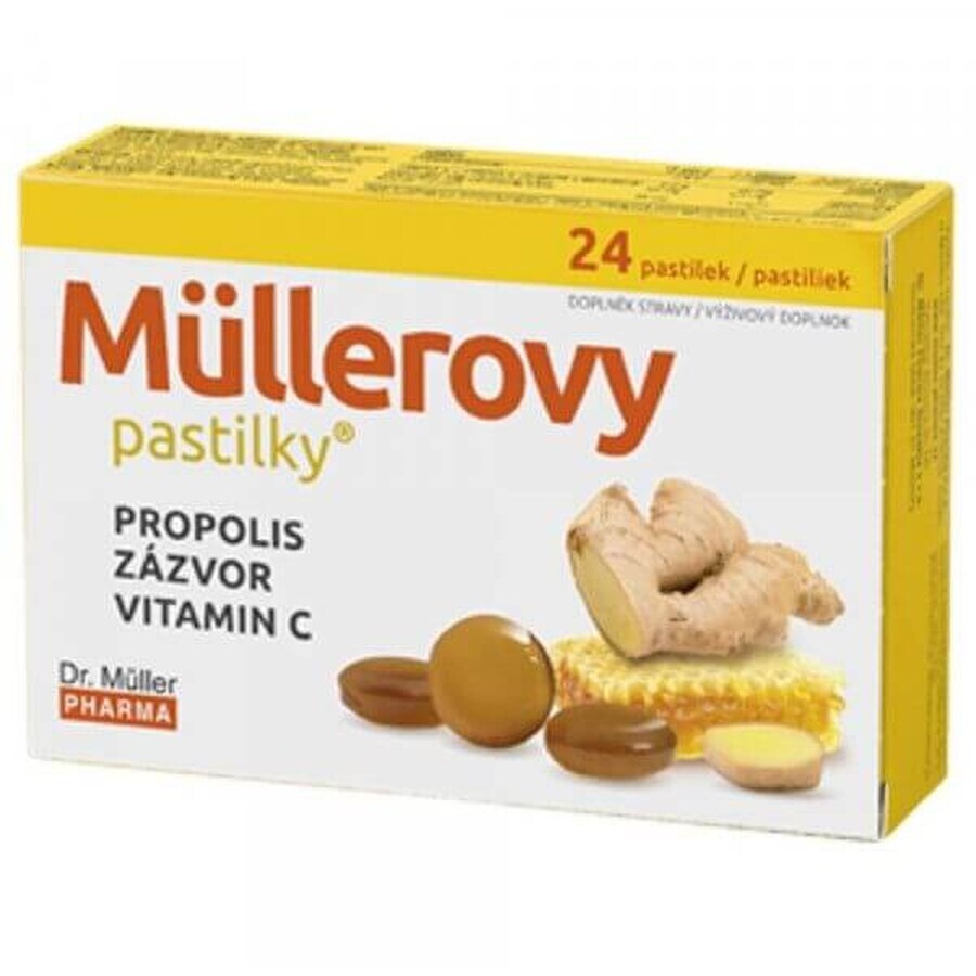 Pastiluțe Müller Pastiluțe Müller cu propolis, ghimbir și vitamina C 24 pastiluțe