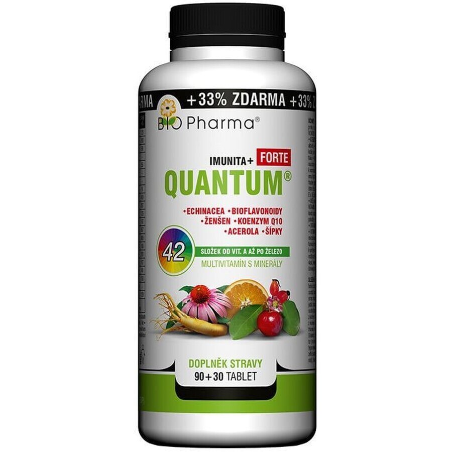 Bio Pharma Quantum Immunity+Forte 42 ingrédients 120 comprimés