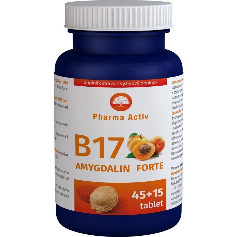 Pharma Activ Amygdalin Forte B17 60 comprimidos