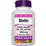 Webber Naturals Biotina 5000 mcg 60 cápsulas