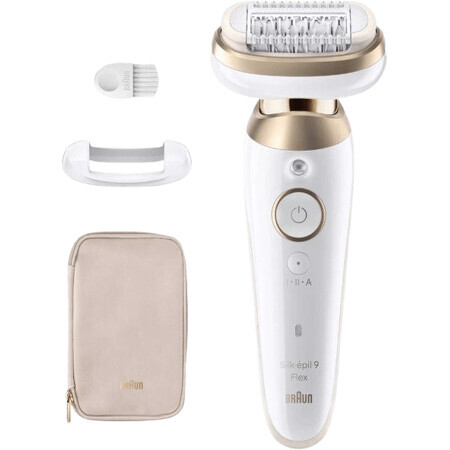 Braun Silk-épil 9 Flex, Epilatore 9-011 3D, bianco/giallo