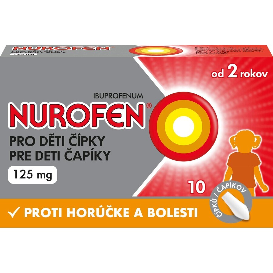 Nurofen voor kinderen zetpillen 125 mg, 1 x 10 stuks