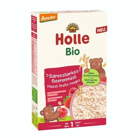 Muesli bio Holle avec fraises et framboises 200 g