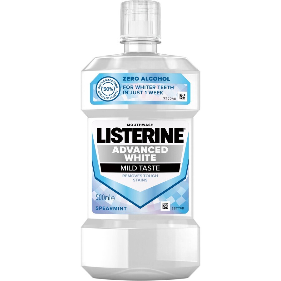 Listerine Advanced White Apă de gură cu gust delicat 500 ml