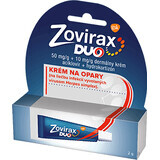 Zovirax Duo cremă pentru tratamentul ulcerelor buzelor cu aciclovir și hidrocortizon 2 g