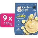 Gerber Cereale cu lapte Terci de ovăz Banană Noapte bună 9 x 230 g