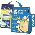 Gerber Cereale cu lapte Terci de ovăz Banană Noapte bună 9 x 230 g