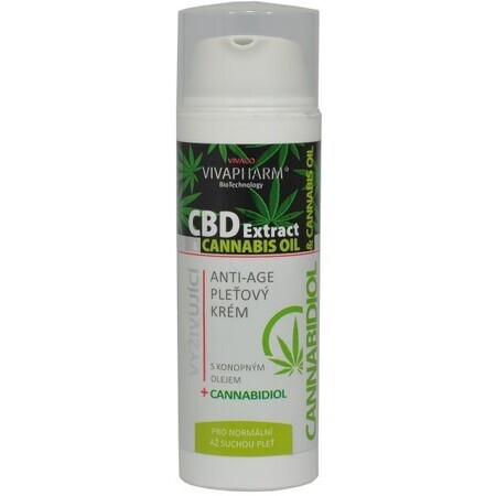 Vivapharm Crema antiedad con cannabidiol 50 ml