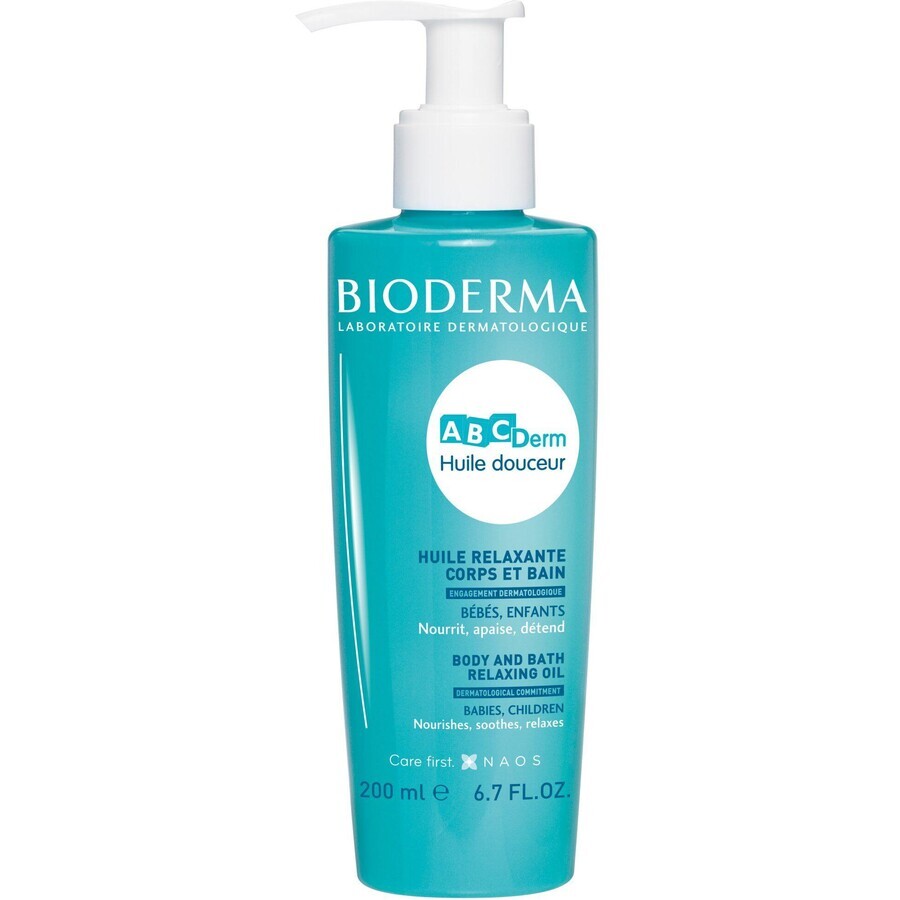 Bioderma ABCDerm Relax Oil ulei de masaj și baie, 200 ml