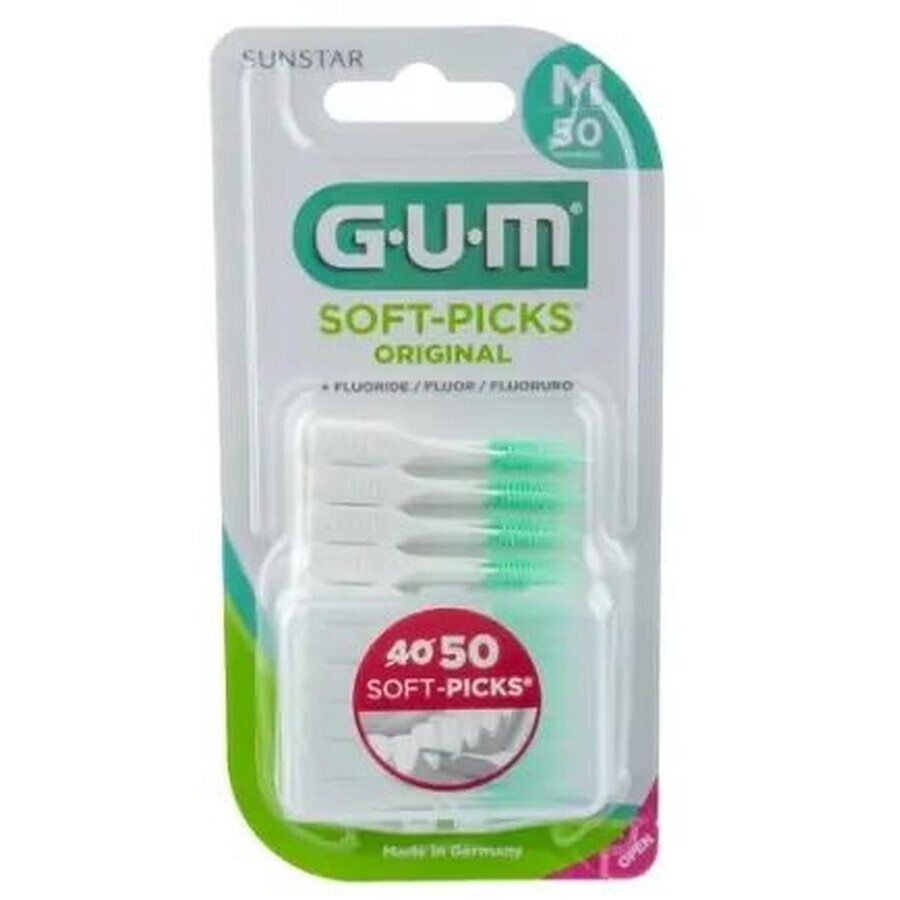 Gum Soft-Picks Interdental-Zahnbürste mit Fluorid Medium 50 Stück