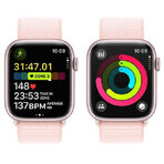 Apple Watch Series 9 GPS boîtier en aluminium 45 mm avec bracelet sport, rose