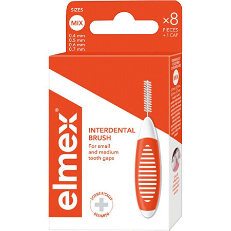 Periuță de dinți interdentară Elmex mix 0,4 mm - 0,7 mm 8 buc