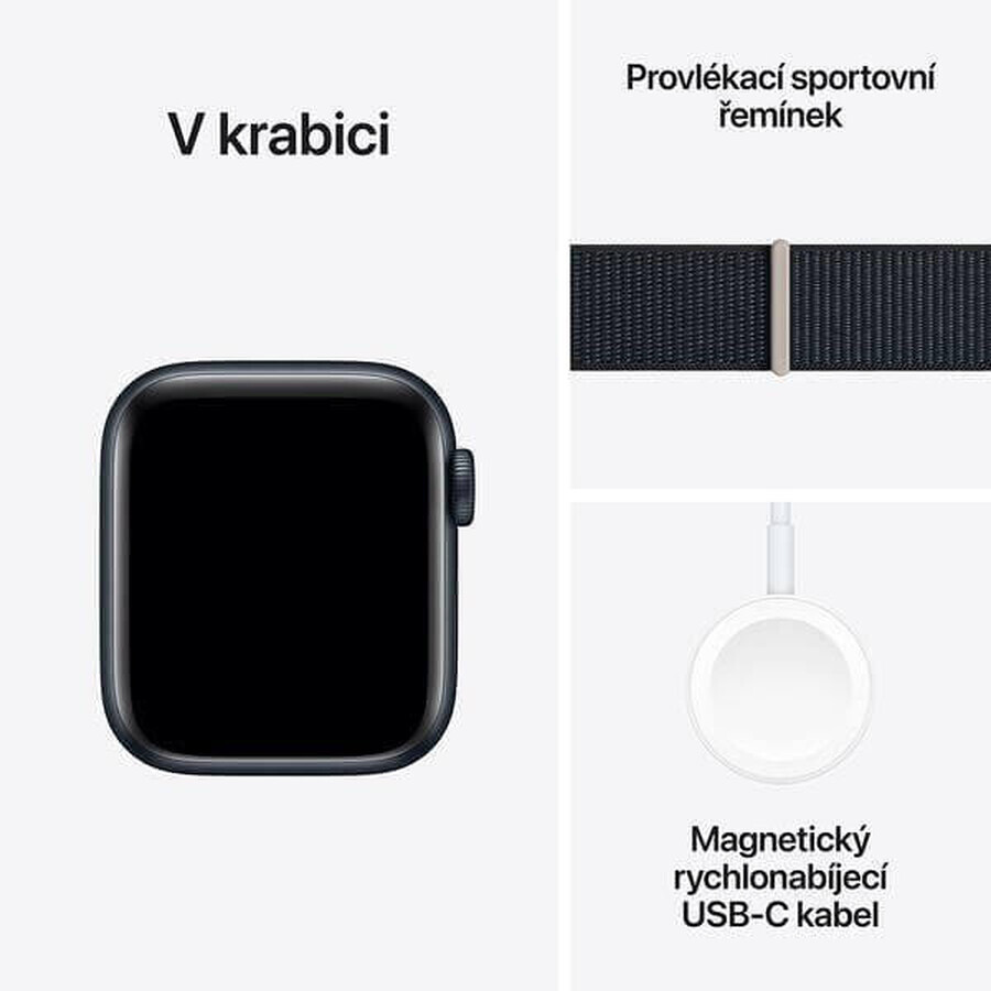 Apple Watch SE GPS boîtier aluminium 40 mm avec boucle sport, minuit minuit